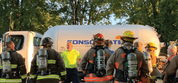 Consolidated Energy team training fire department